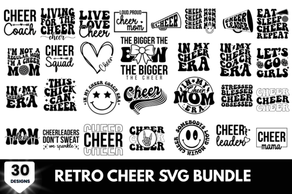 30 Retro Cheer SVG Design: A Bold Graphic Asset for Craft and Content Creators
