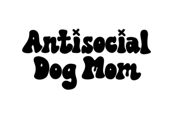 Antisocial Dog Mom: A Bold Graphic Design Asset for Crafts and Branding