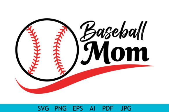 Baseball Mom Typography with Ball – A Designer’s Honest Take