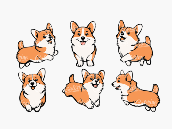 Cute Corgi SVG, PNG Bundle for Crafts and Graphics