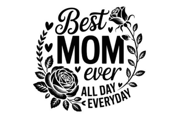 Floral Mom, Rose Flower for Mother’s Day – A Graphic Design Asset for Crafts and Branding