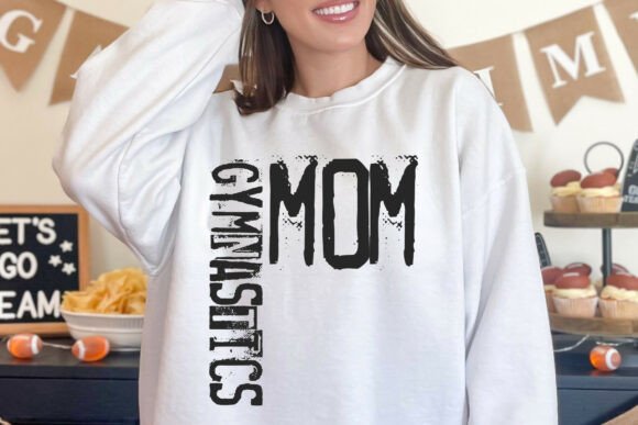 Gymnastics Mom Typography Design: A Versatile Graphic for Crafts and Graphics