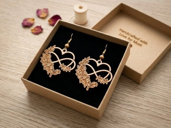 Infinity Mom Heart Floral Laser Cut Graphics for Local Business Branding