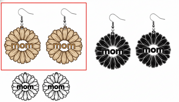 Mom Floral Laser Cut Earring Design Review: A Heartfelt Embroidery Asset