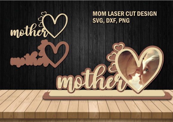 Mom Laser Cut Vector Design: A Versatile Graphic for Crafts and Branding