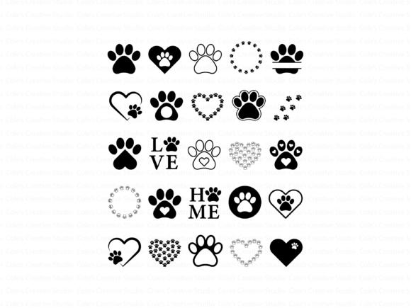 Paw Print Clipart SVG Bundle: A Versatile Graphic Design Asset for Crafts