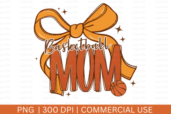 Preppy Basketball Mom PNG: A Versatile Graphic for Crafts and Handmade Projects