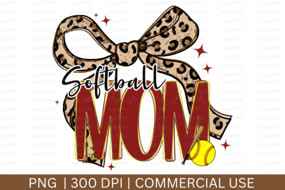 Preppy Softball Mom PNG: A Versatile Graphic for Crafts and Creative Projects