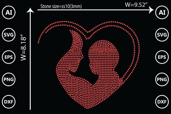 Printable Mom Rhinestone Templates for Crafts and Graphics