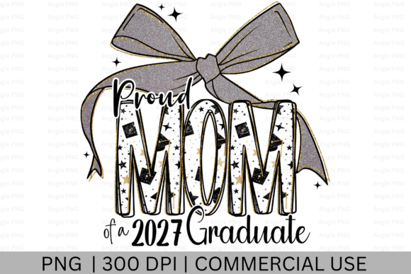 Proud Mom of a 2027 Graduate PNG: A Versatile Graphic Design Asset for Crafts and Branding