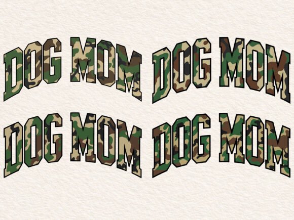 Retro Camo Dog Mom Design Sublimation for Crafts & Graphics