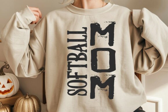 Softball Mom Typography Design: A Graphics Asset for Creative Publishers