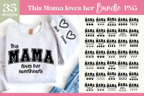 This Mama Loves Her Kids SVG Bundle: A Versatile Graphic Design Asset for Crafts and Local Brands