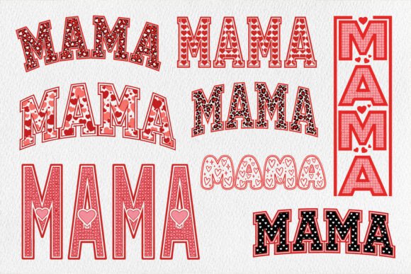 Valentine Red Heart Varsity Mama SVG: A Versatile Graphic Design Asset for Crafts & Marketing